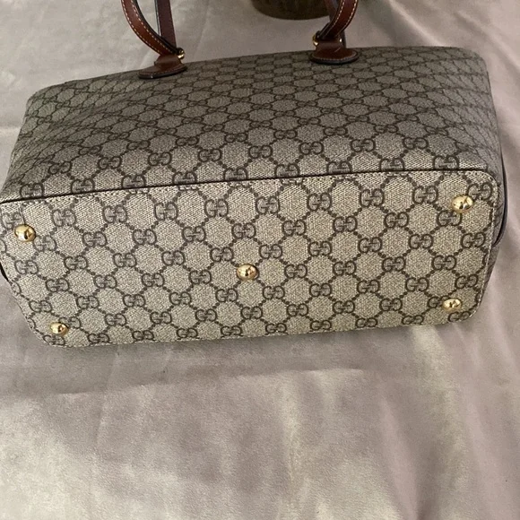 Auth GUCCI Monogram tote made in Italy - Picture 5 of 16